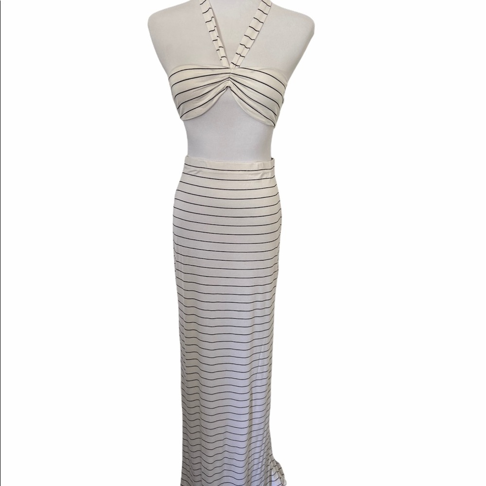 TOBI 2 piece striped top / long skirt , small